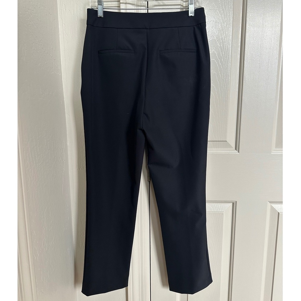 Quince Ultra-Stretch Scuba Slim Ankle Pants Black Gold Button 8 - Picture 8 of 9